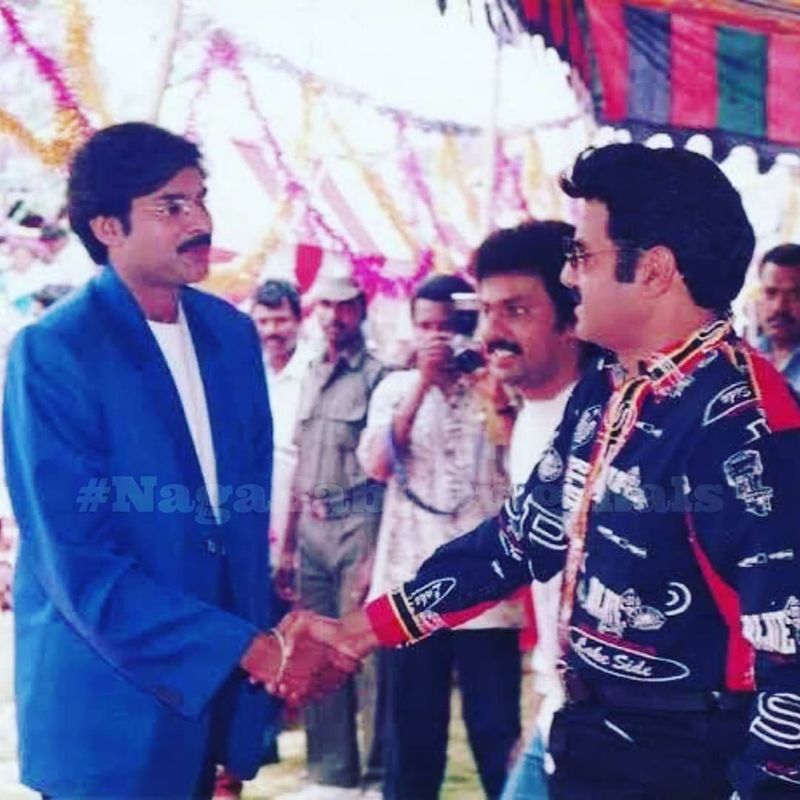 1997లో వచ్చిన సుస్వాగతం మూవీ ప్రారంభోత్సవ కార్యక్రమానికి ముఖ్య అతిథిగా బాలయ్య రావడం జరిగింది. ఆ సమయంలో బాలయ్య, పవన్ ఆత్మీయంగా మాట్లాడుకుంటున్న ఫోటోని షేర్ చేసిన నాగబాబు 'ఒకరు ఓన్ బ్రదర్ మరొకరు మరో తల్లికి జన్మించిన బ్రదర్ అని' వారిద్దరిని ఉద్దేశిస్తూ కామెంట్ చేయడం జరిగింది. 