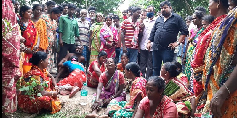 BJP leaders stage protest on the allegation of murdering partyman in Hooghly BTG