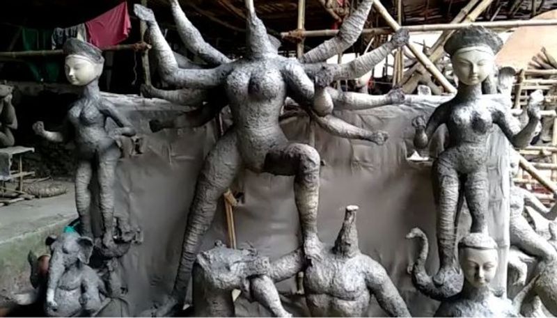 Devi Durga Idol going to Hong Kong from kolkata kumortuli RTB