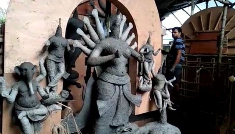 Devi Durga Idol going to Hong Kong from kolkata kumortuli RTB