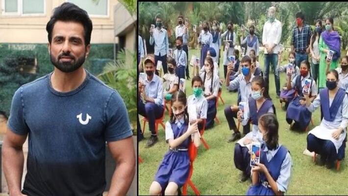 bollywood actor sonu sood distributed smartphones for online education for Poor children kpr bollywood actor sonu sood distributed smartphones for online education for Poor children kpr