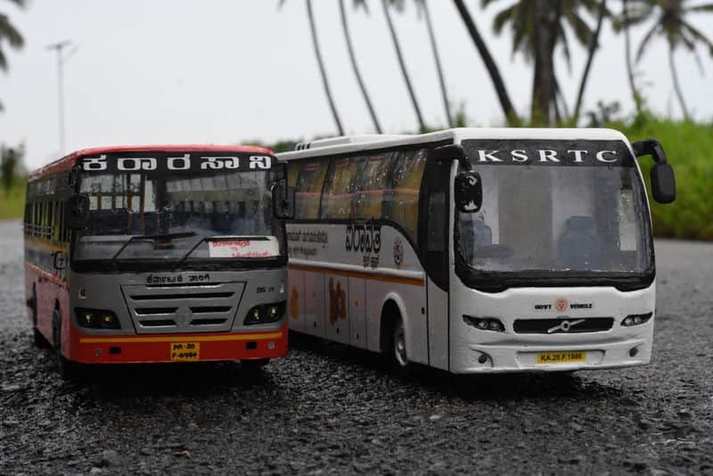 laxman savadi appreciate prashanth achar KSRTC bus model snr