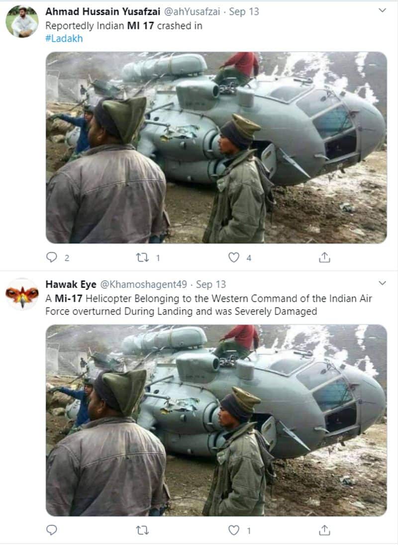 Is it any iaf MI 17 helicopter crashed in Ladakh recent days