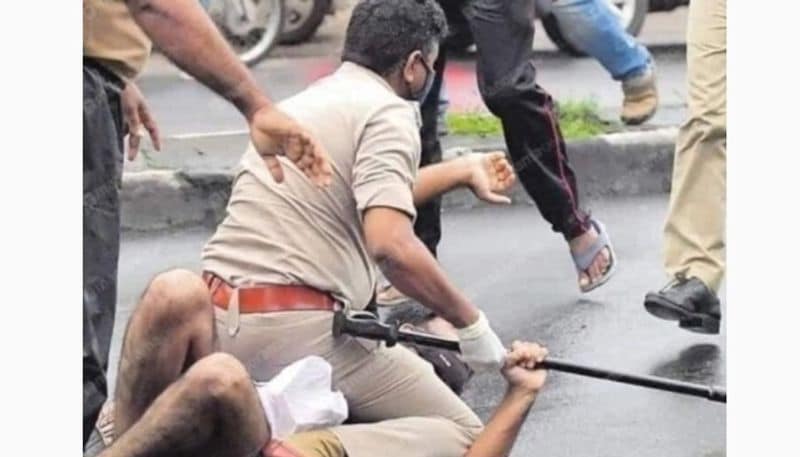 Kerala police does a George Floyd on a protester social media exposes the hypocrisy