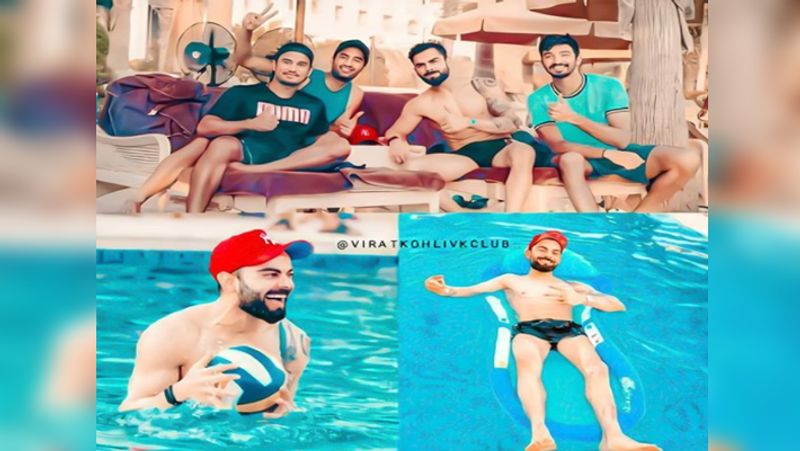 virat kohli shared his photo in swimming pool, fans comment hay garmi dva