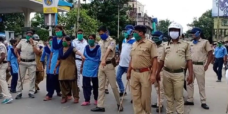 Police stops BJP leader Agnimitra Paul in Hooghly BTG