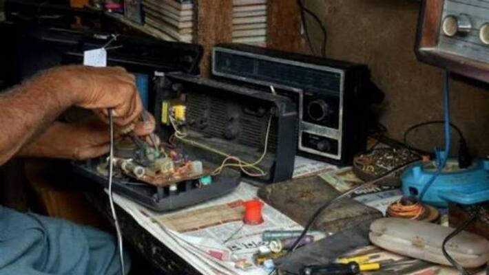 People are repairing radio before Mahalaya at Murshidabad ASB People are repairing radio before Mahalaya at Murshidabad ASB