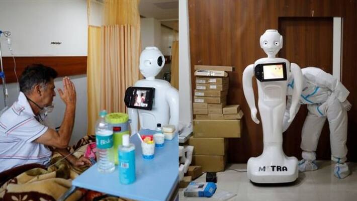mitra the robot helps covid patients in india speak to loved ones mitra the robot helps covid patients in india speak to loved ones