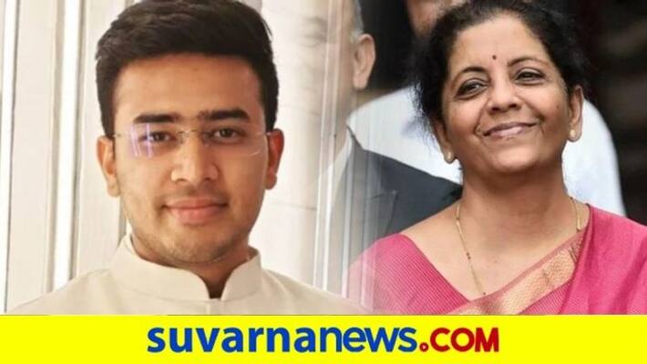 Banking Issue Finance Minister Nirmala Sitharaman Appreciates For MP Tejasvi Surya Speech Pod Banking Issue Finance Minister Nirmala Sitharaman Appreciates For MP Tejasvi Surya Speech Pod