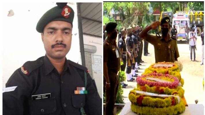 martyred soldier aneesh thomas cremation martyred soldier aneesh thomas cremation