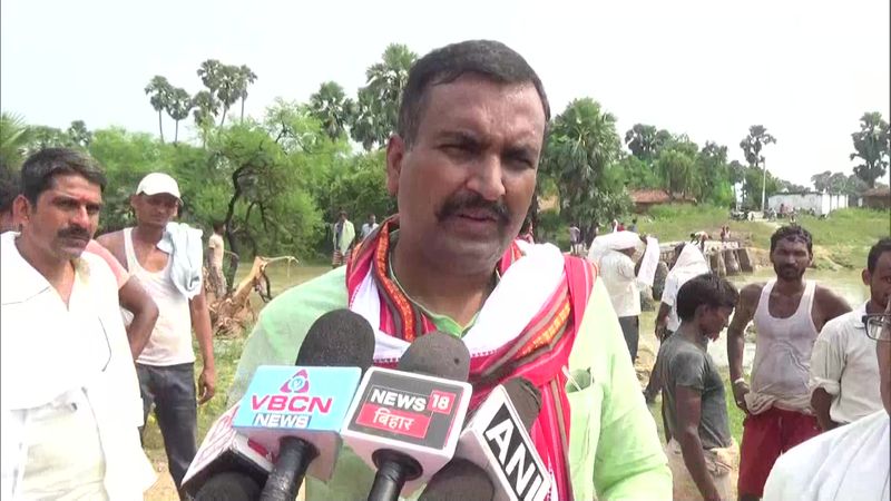 government bridge was washed away by the first rain and another place the villagers built their own bridge in bihar