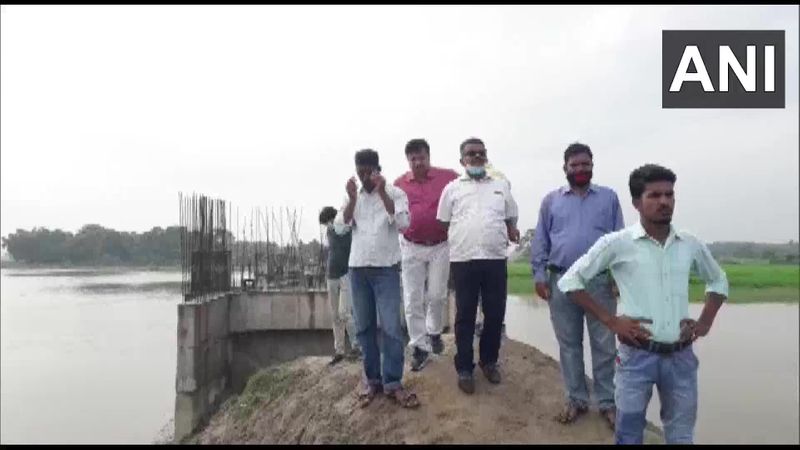 government bridge was washed away by the first rain and another place the villagers built their own bridge in bihar