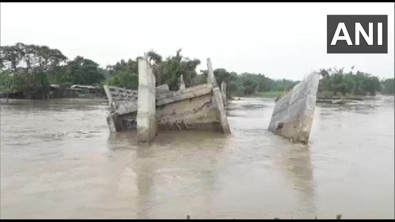 government bridge was washed away by the first rain and another place the villagers built their own bridge in bihar