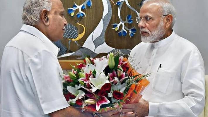 Karnataka CM BS Yediyurappa meets PM Modi to discuss developmental issues -ymn Karnataka CM BS Yediyurappa meets PM Modi to discuss developmental issues -ymn