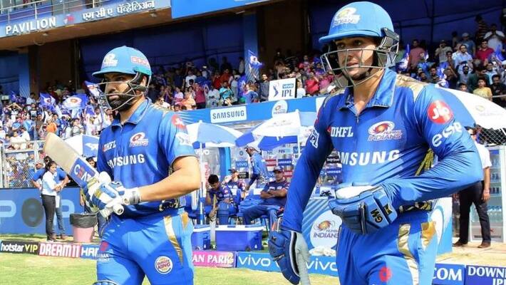 IPL 2020: Forget to wear Blue Pant, funny Incident between De Kock and Rohit Sharma CRA IPL 2020: Forget to wear Blue Pant, funny Incident between De Kock and Rohit Sharma CRA