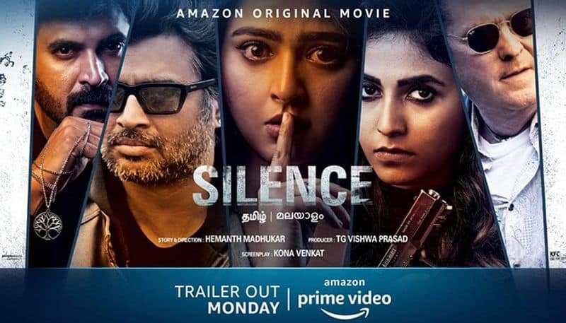 anushka silence nishabdham movi trailer out
