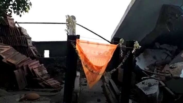 Newly Built burning ground collapsed at Howrah ASB Newly Built burning ground collapsed at Howrah ASB