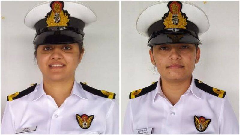 first two women navy officers to operate helicopters from warships of Indian Navy