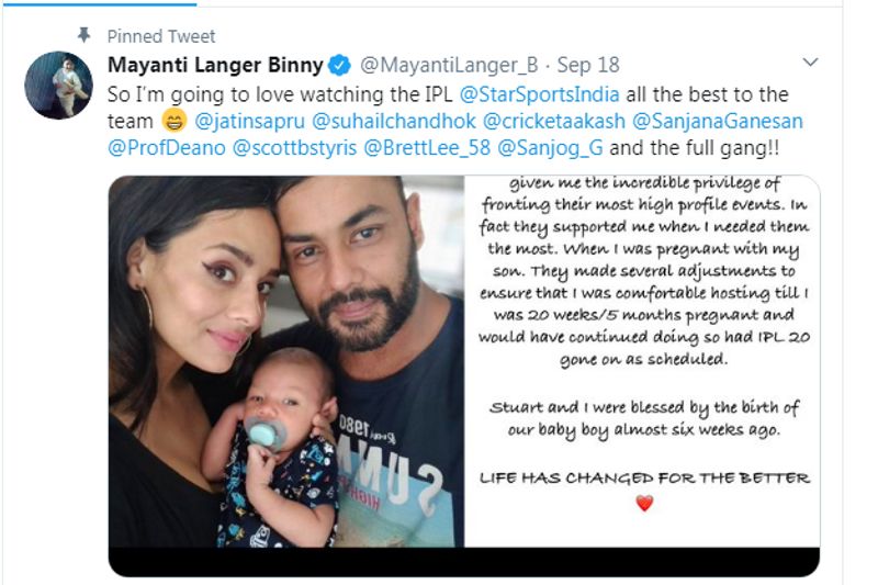 mayanti langer stuart binny blessed with a baby boy posts pic on social media