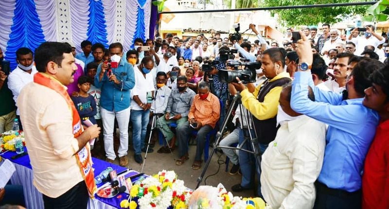 BJP Vice President By Vijayendra Starts campaign In Shira By Election
