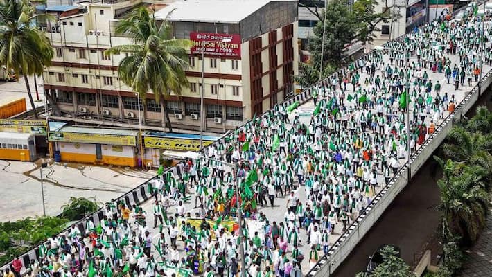 Karnataka bandh likely on September 28; farmers to continue protest until September 26 -ymn Karnataka bandh likely on September 28; farmers to continue protest until September 26 -ymn