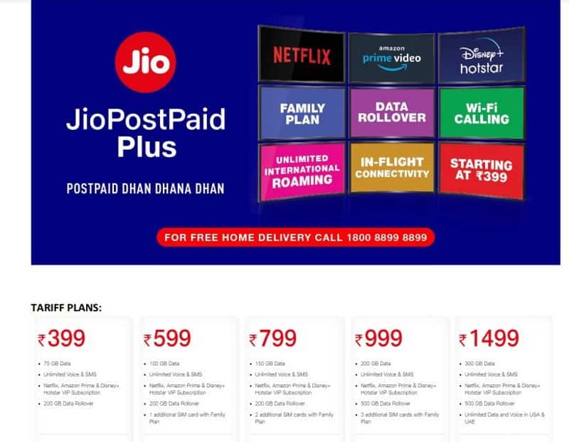 JIO ANNOUNCES JIOPOSTPAID PLUS with DHAN DHANA DHAN offers to customers