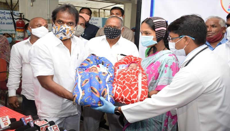 miniter srinivas goud saves two childrens life