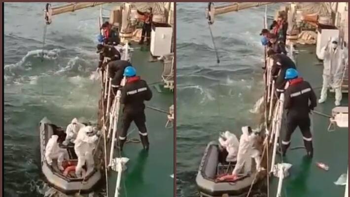 Rescue Operation by India Coast Guard off coast Beypore Kozhikode Rescue Operation by India Coast Guard off coast Beypore Kozhikode