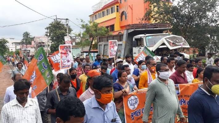 BJP observes bandh on the allegation of filing false case against party leader in Birbhum BTG BJP observes bandh on the allegation of filing false case against party leader in Birbhum BTG