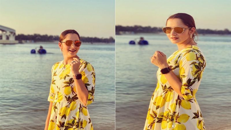 Sania Mirza Looking Gorgeous in Her Yellow Outfit