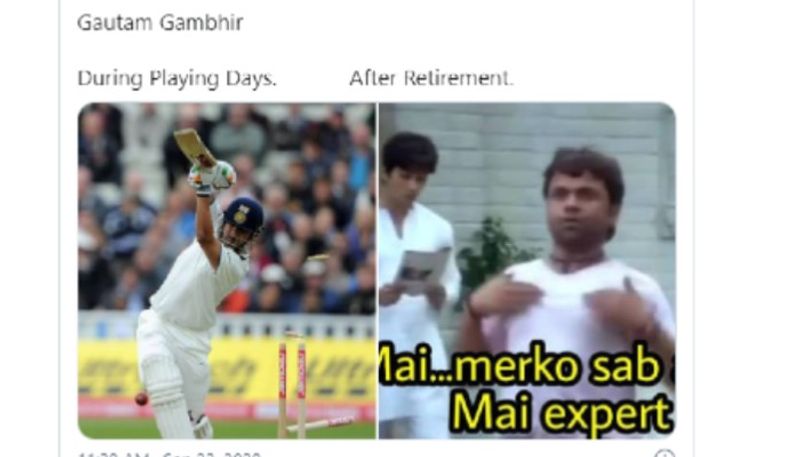dhoni fans trolls gautam gambhir in twitter