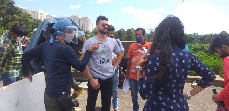 Sandalwood actor diganth busy in shooting in midst of ccb tensions dpl