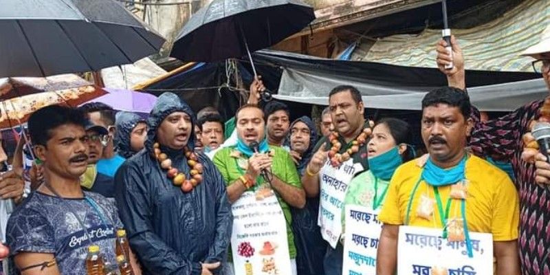 TMC stages protest against farmers bill in Hooghly BTG