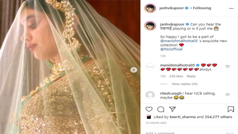 janhvi kapoor looks stunning in bridal photoshoot goes viral on social media Brd