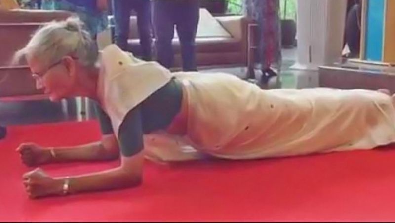 PM Narendra Modi to Milind Soman at Fit India Dialogue Surprised to see your mother do push ups at 81 watched video 5 times BSS
