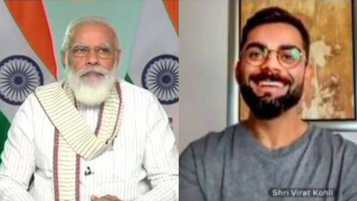 PM Narendra surprises Virat Kohli in YoYo test spb PM Narendra surprises Virat Kohli in YoYo test spb