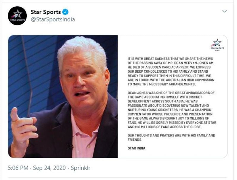 Star Sports issued a statement.