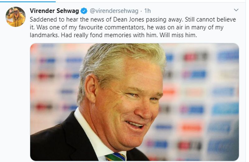 Cricketing world left shockedby death of former Australia batsman and commentator Dean Jones