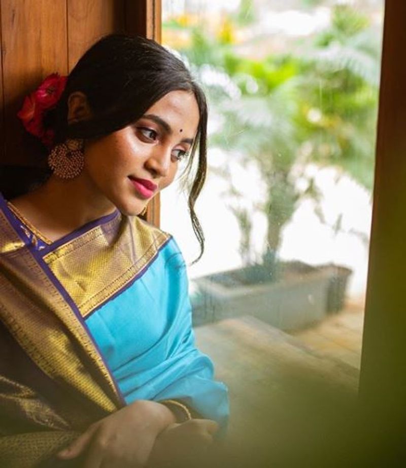 gv prakash sisiter bhavani sree latest saree photo gallery