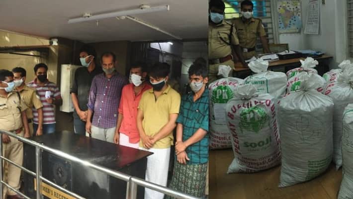 300 kg of cannabis seized from a mini lorry carrying vegetables in Malappuram Five arrested 300 kg of cannabis seized from a mini lorry carrying vegetables in Malappuram Five arrested