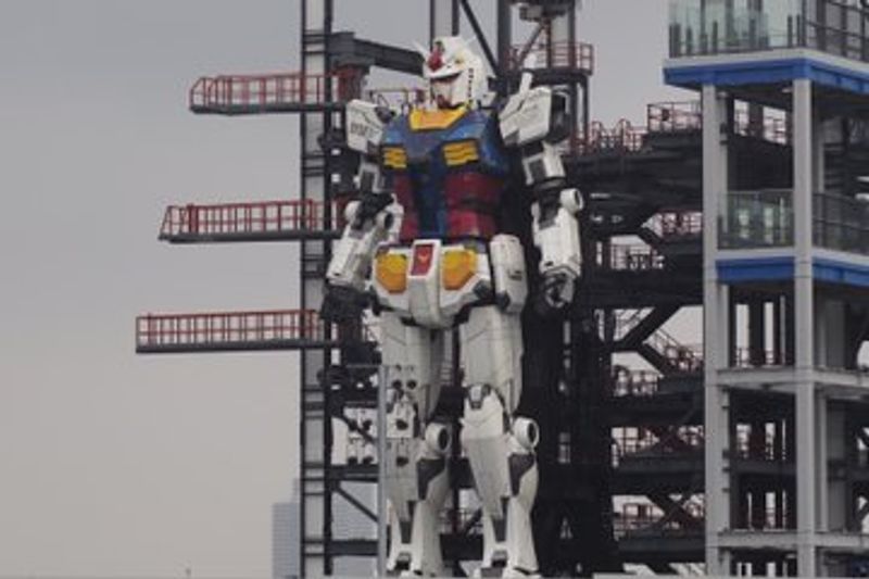 Japanese giant Gundam robot shows off its moves