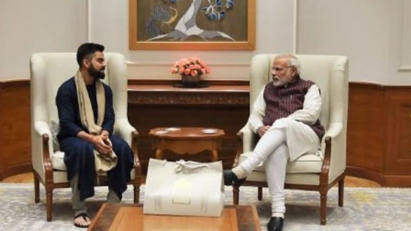 Virat Kohli in conversation with Prime Minsister Narendra Modi