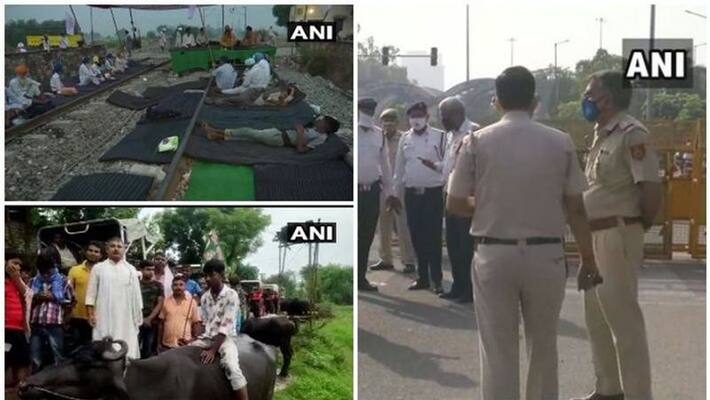 farmers protest against farm bill across india farmers protest against farm bill across india