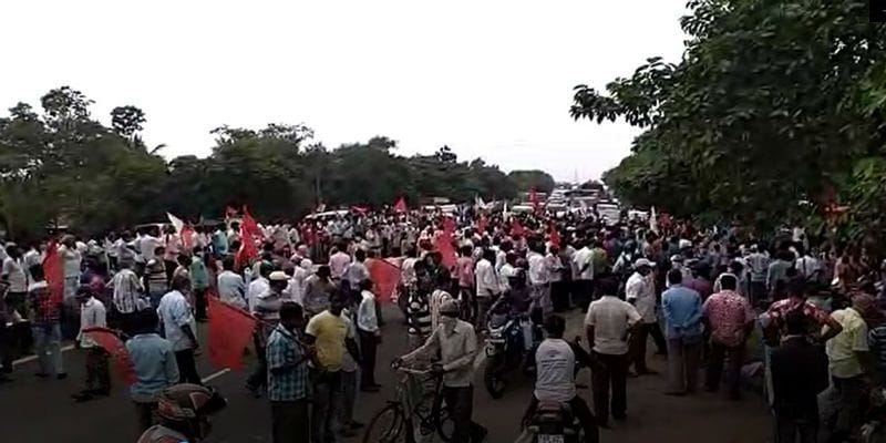 Cpm krishak Sabha protest against Farm Bill at Burdwan ASB