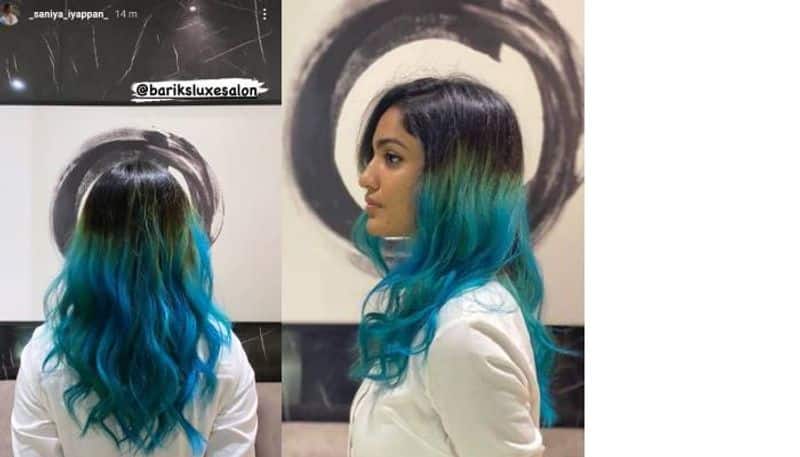 saniya iyyappan new hair colour look viral