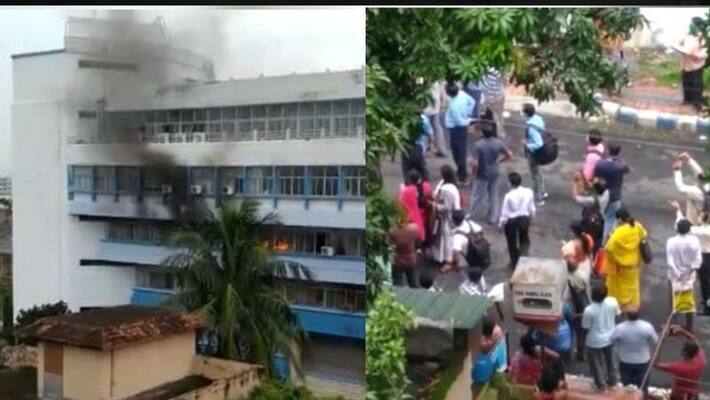 Fire breaks out at Bidhannagar Municipality in kolkata RTB Fire breaks out at Bidhannagar Municipality in kolkata RTB