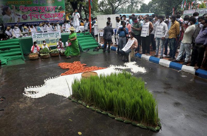 farm bill protest 2020 in india photostory