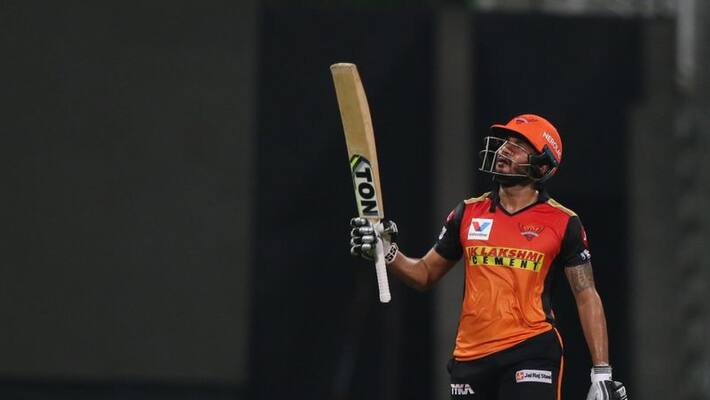 IPL 2020 Manish pandey Fifty helps 159 runs target to Rajasthan Royals in Dubai Match kvn IPL 2020 Manish pandey Fifty helps 159 runs target to Rajasthan Royals in Dubai Match kvn