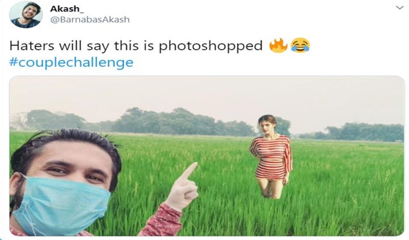 अब इस कपल को देखिये। शख्स ने लिखा है कि कई लोग उसके प्यार को झूठा कहेंगे लेकिन ये प्यार तो सच्चा है। 