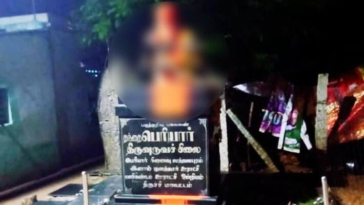 periyar statue vanadalised in tamilnadu periyar statue vanadalised in tamilnadu